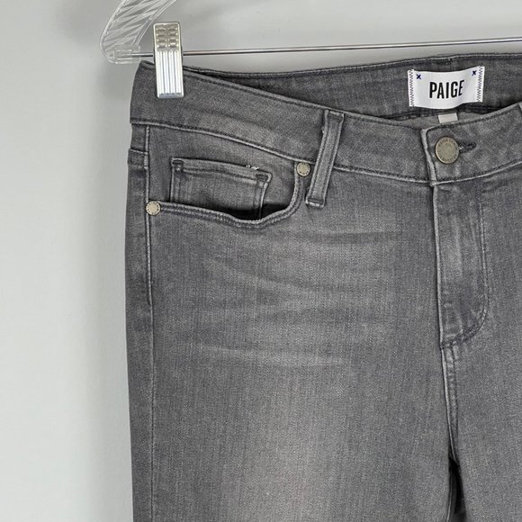 Paige Womens Verdugo Ultra Skinny Jeans Silvie Gray Mid Rise size 30 - Picture 5 of 11